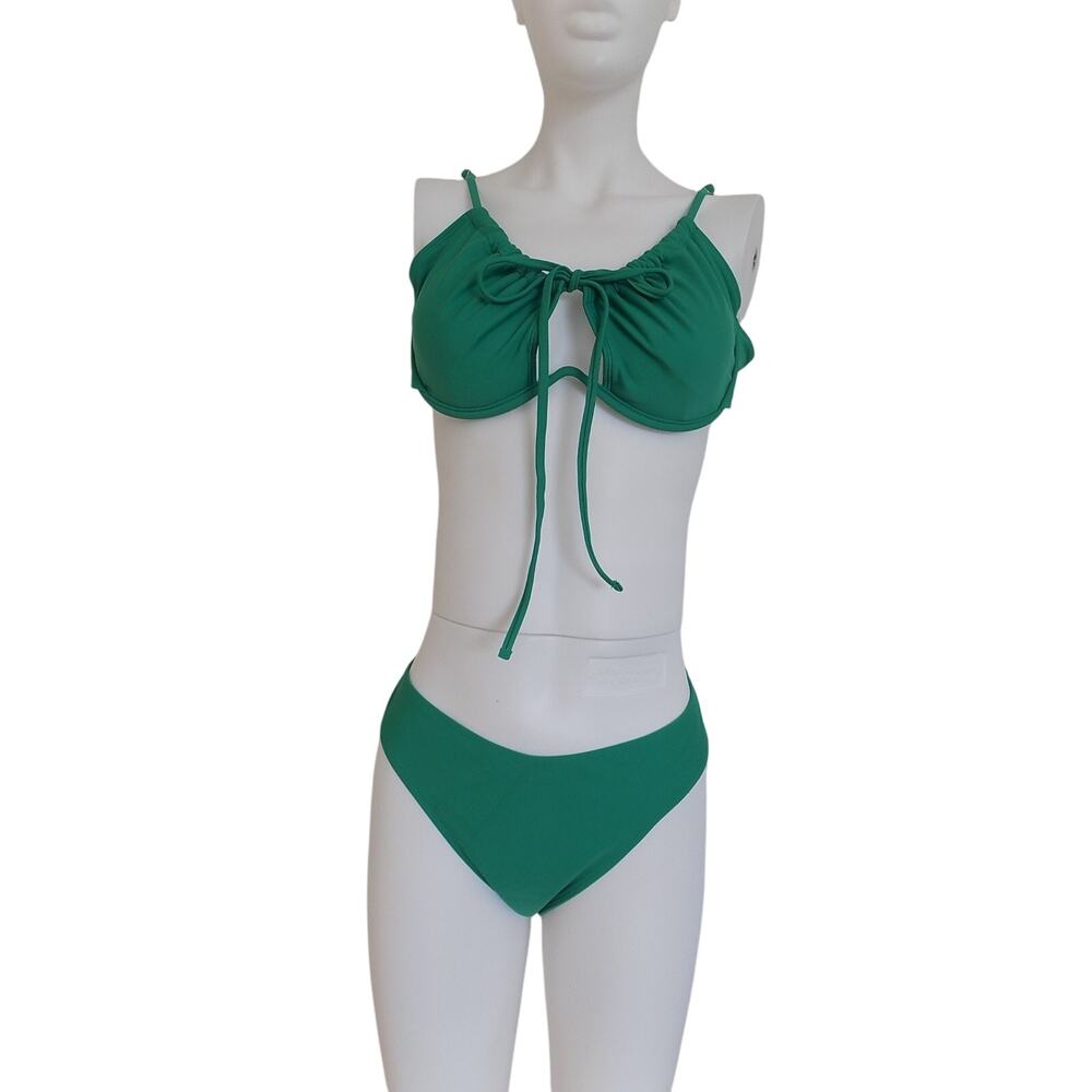 ZAFUL two piece bikini swimsuit green size XL NWT